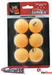 Piłeczki ping-pong YASHIMA COMMPETITION, 6 sztuk, pomarańczowe