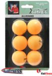 Piłeczki ping-pong YASHIMA ALLROUND, 6 sztuk, pomarańczowe