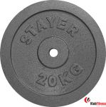 Obciążenie żeliwne STAYER SPORT 20kg średnica 29mm hammertone